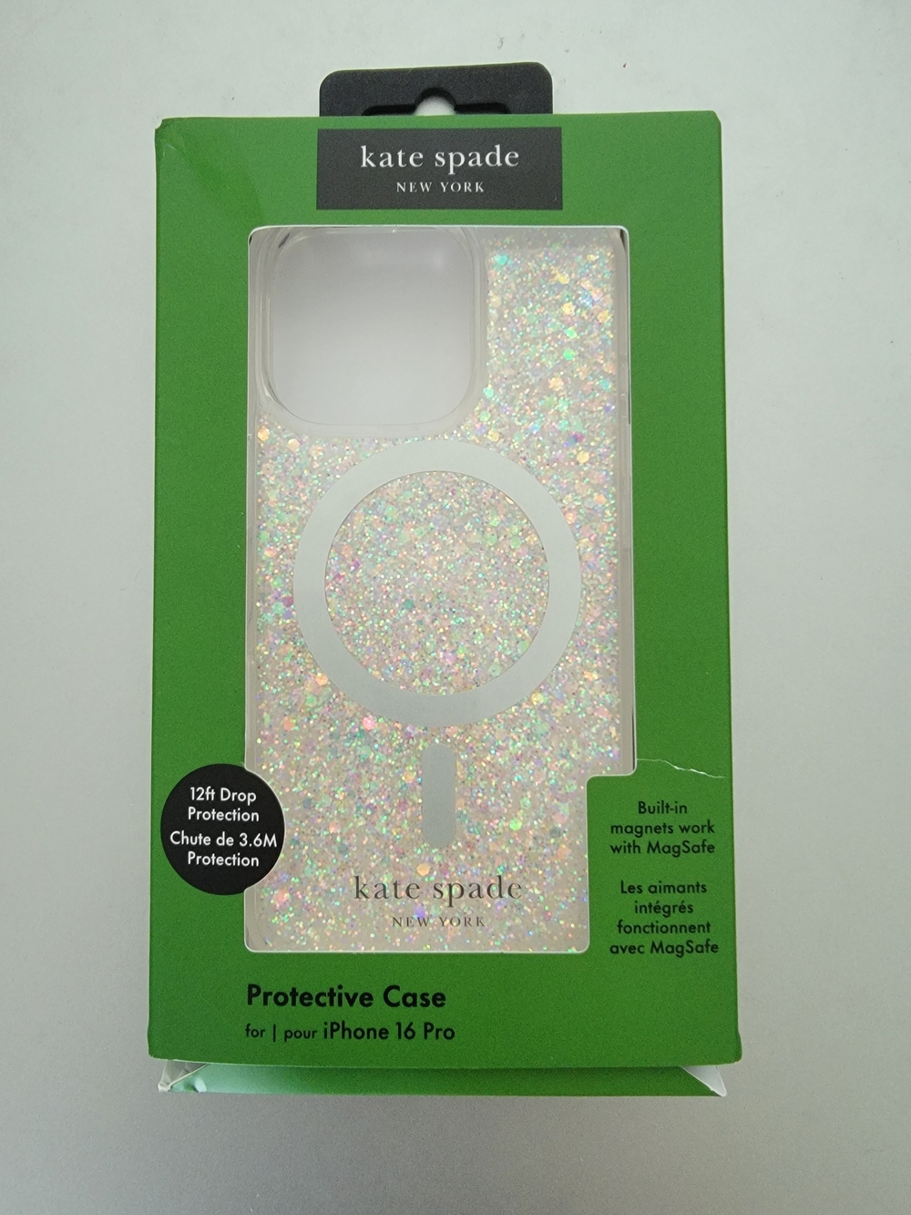 kate spade Iridescent Glitter MagSafe iPhone 16 Pro Case - Magsafe,  Holographic